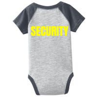 Security Front And Back Print Staff Event Uniform Bouncer Infant Baby Jersey Bodysuit