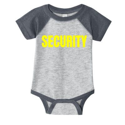 Security Front And Back Print Staff Event Uniform Bouncer Infant Baby Jersey Bodysuit