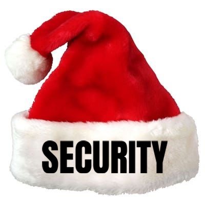 Security Front And Back Print Staff Event Uniform Bouncer Premium Christmas Santa Hat