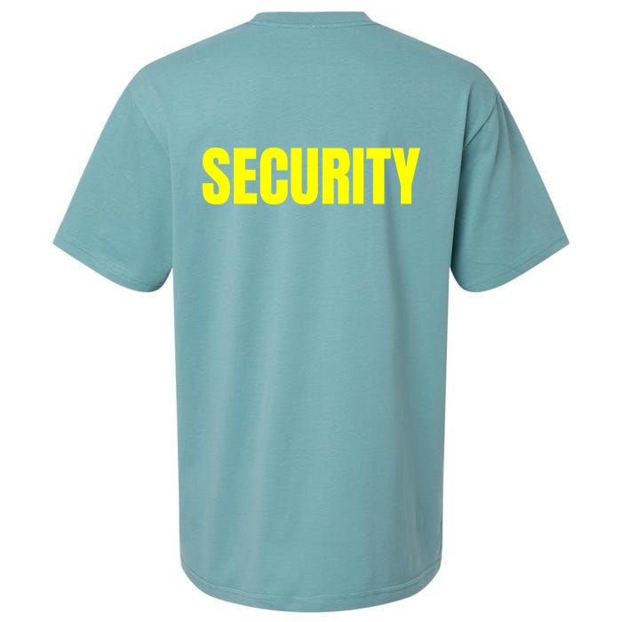 Security Front And Back Print Staff Event Uniform Bouncer Sueded Cloud Jersey T-Shirt