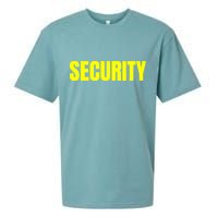 Security Front And Back Print Staff Event Uniform Bouncer Sueded Cloud Jersey T-Shirt