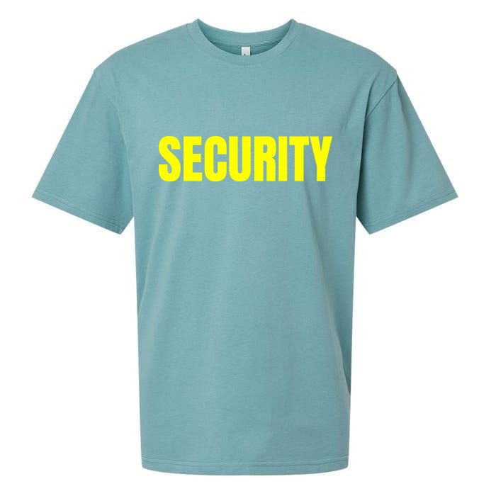 Security Front And Back Print Staff Event Uniform Bouncer Sueded Cloud Jersey T-Shirt