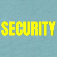 Security Front And Back Print Staff Event Uniform Bouncer Sueded Cloud Jersey T-Shirt