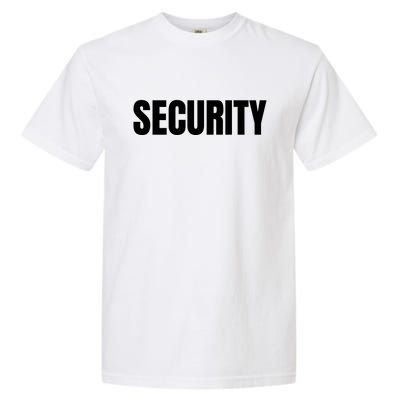 Security Front And Back Print Staff Event Uniform Bouncer Garment-Dyed Heavyweight T-Shirt