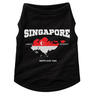 Singapore Flag And Map, Singapore Coordinates Doggie Tank