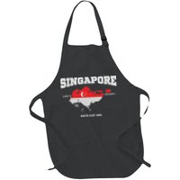 Singapore Flag And Map, Singapore Coordinates Apron