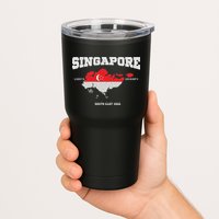 Singapore Flag And Map, Singapore Coordinates Tumbler