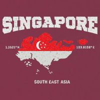 Singapore Flag And Map, Singapore Coordinates 16oz Travel Tumbler