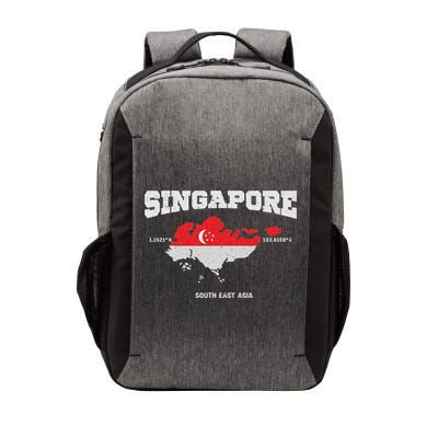 Singapore Flag And Map, Singapore Coordinates Vector Backpack