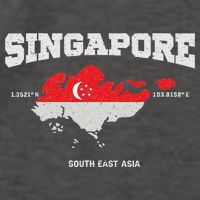 Singapore Flag And Map, Singapore Coordinates Vector Backpack