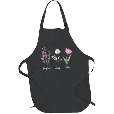 Subtle Floral Anti Trump Shirt Flowers Foxglove Daisy Tulip Apron