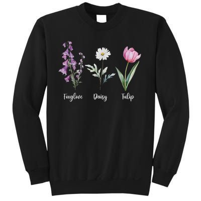 Subtle Floral Anti Trump Shirt Flowers Foxglove Daisy Tulip Sweatshirt
