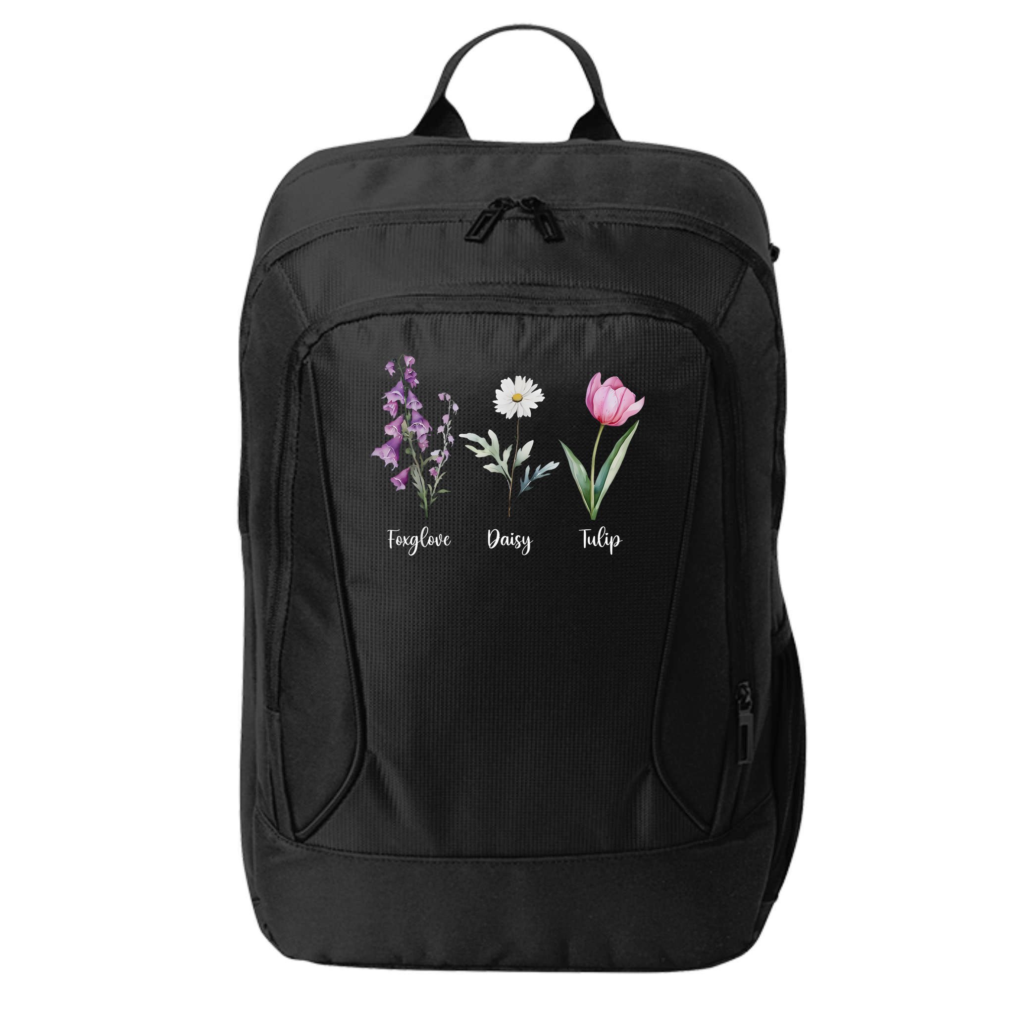 Subtle Floral Anti Trump Shirt Flowers Foxglove Daisy Tulip City Backpack