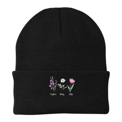 Subtle Floral Anti Trump Shirt Flowers Foxglove Daisy Tulip Beanie