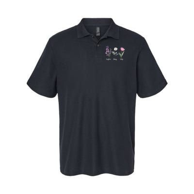 Subtle Floral Anti Trump Shirt Flowers Foxglove Daisy Tulip Polo