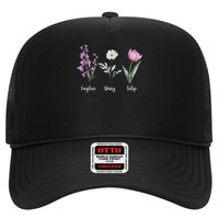 Subtle Floral Anti Trump Shirt Flowers Foxglove Daisy Tulip Trucker Hat