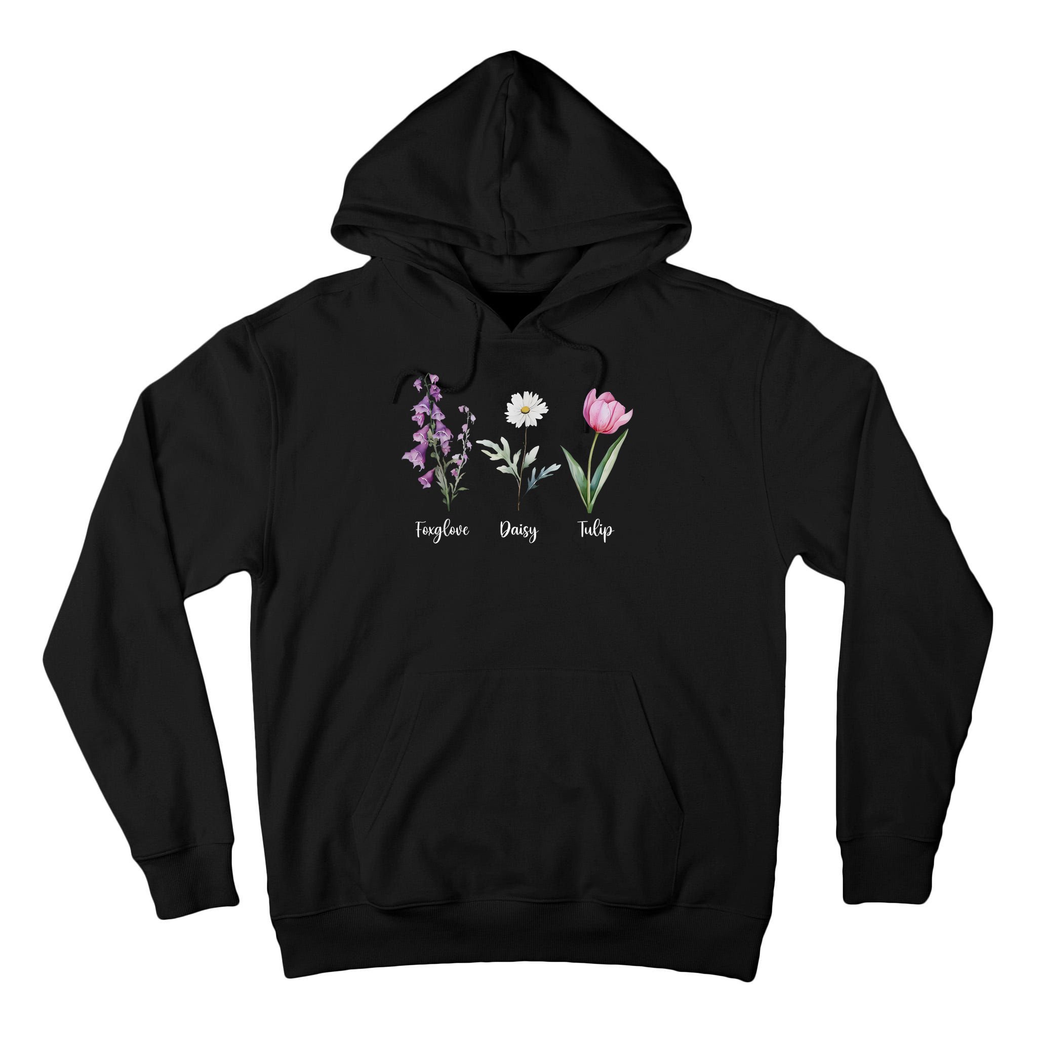 Subtle Floral Anti Trump Shirt Flowers Foxglove Daisy Tulip Tall Hoodie