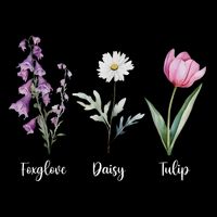 Subtle Floral Anti Trump Shirt Flowers Foxglove Daisy Tulip Kids Hoodie