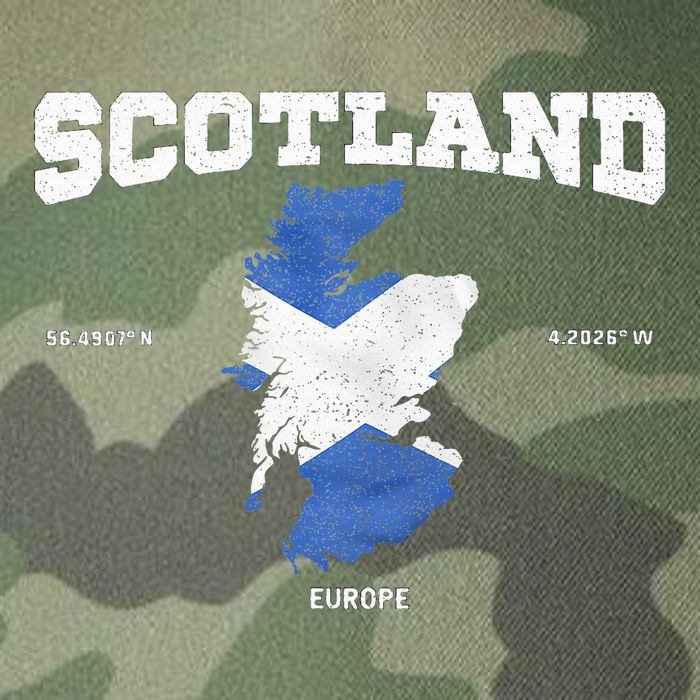 Scottish Flag And Map Scotland Coordinates Legacy Tie Dye Trucker Hat