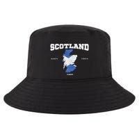 Scottish Flag And Map Scotland Coordinates Cool Comfort Performance Bucket Hat