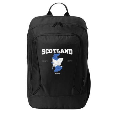 Scottish Flag And Map Scotland Coordinates City Backpack