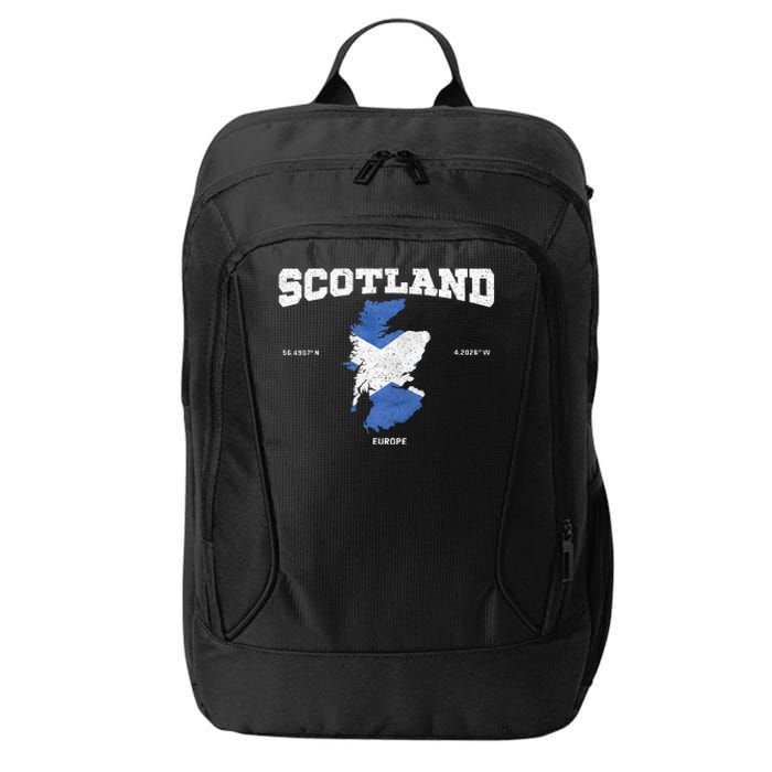 Scottish Flag And Map Scotland Coordinates City Backpack