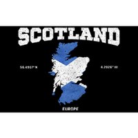 Scottish Flag And Map Scotland Coordinates Bumper Sticker