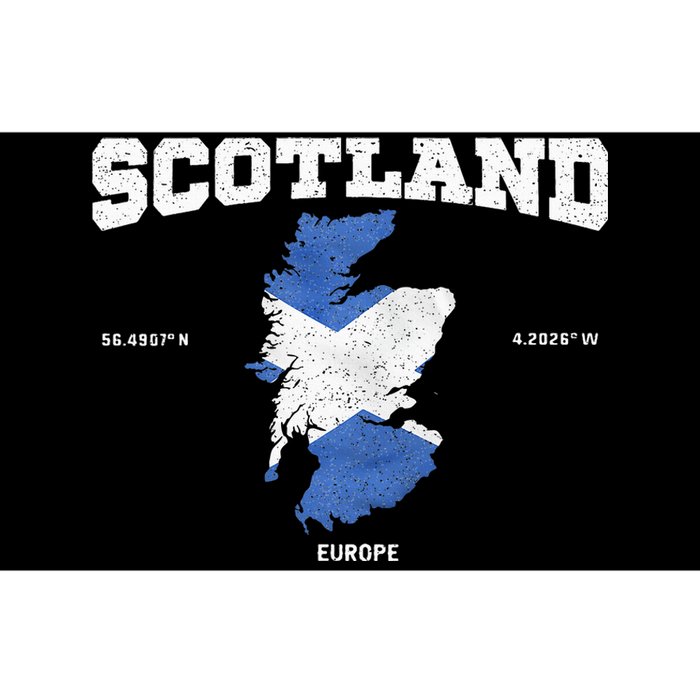 Scottish Flag And Map Scotland Coordinates Bumper Sticker