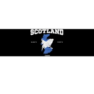 Scottish Flag And Map Scotland Coordinates Bumper Sticker