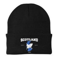 Scottish Flag And Map Scotland Coordinates Beanie