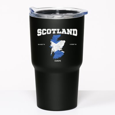 Scottish Flag And Map Scotland Coordinates Tumbler