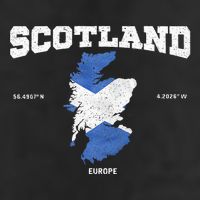 Scottish Flag And Map Scotland Coordinates Trucker Hat
