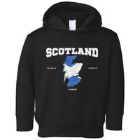 Scottish Flag And Map Scotland Coordinates Toddler Hoodie