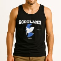 Scottish Flag And Map Scotland Coordinates Tank Top