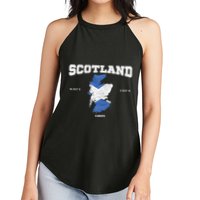 Scottish Flag And Map Scotland Coordinates Women's Perfect Tri Rocker Tank