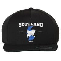 Scottish Flag And Map Scotland Coordinates Wool Snapback Cap