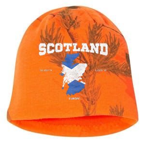 Scottish Flag And Map Scotland Coordinates Kati - Camo Knit Beanie