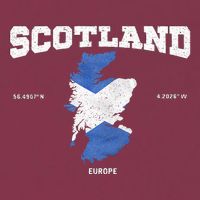 Scottish Flag And Map Scotland Coordinates 16oz Travel Tumbler