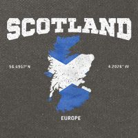 Scottish Flag And Map Scotland Coordinates Cotton Canvas Backpack