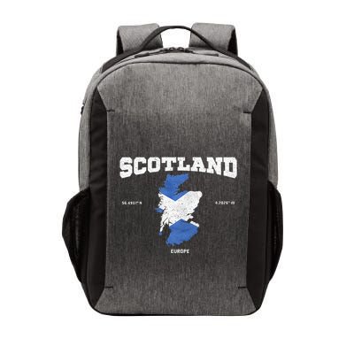Scottish Flag And Map Scotland Coordinates Vector Backpack