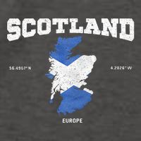 Scottish Flag And Map Scotland Coordinates Vector Backpack