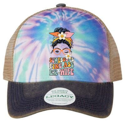 Somebodys Fine Ass Ex Wife Messy Bun Legacy Tie Dye Trucker Hat