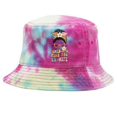 Somebodys Fine Ass Ex Wife Messy Bun Tie-Dyed Bucket Hat