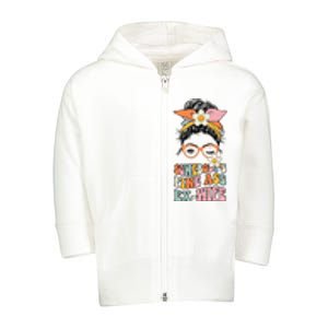 Somebodys Fine Ass Ex Wife Messy Bun Toddler Zip Fleece Hoodie