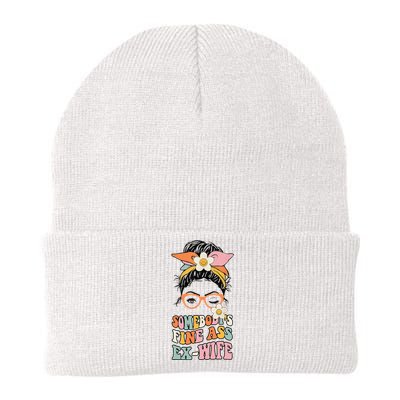 Somebodys Fine Ass Ex Wife Messy Bun Knit Cap Winter Beanie