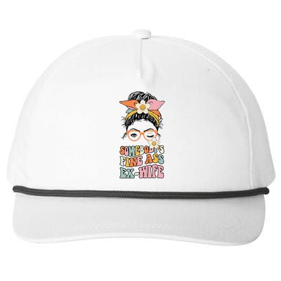 Somebodys Fine Ass Ex Wife Messy Bun Snapback Five-Panel Rope Hat