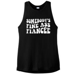 Somebodys Fine Ass Fiancee Ladies PosiCharge Tri-Blend Wicking Tank