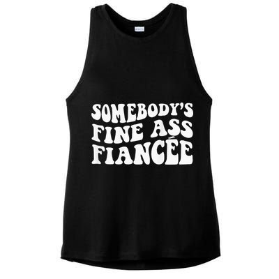 Somebodys Fine Ass Fiancee Ladies PosiCharge Tri-Blend Wicking Tank
