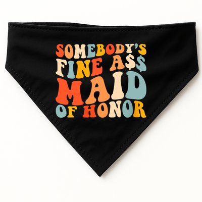 Somebodys Fine Ass Maid Of Honor Funny Retro Groovy USA-Made Doggie Bandana