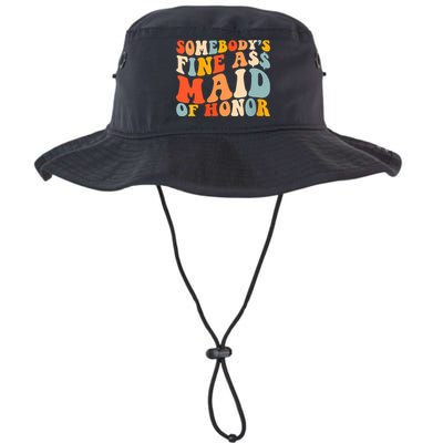 Somebodys Fine Ass Maid Of Honor Funny Retro Groovy Bucket Hat
